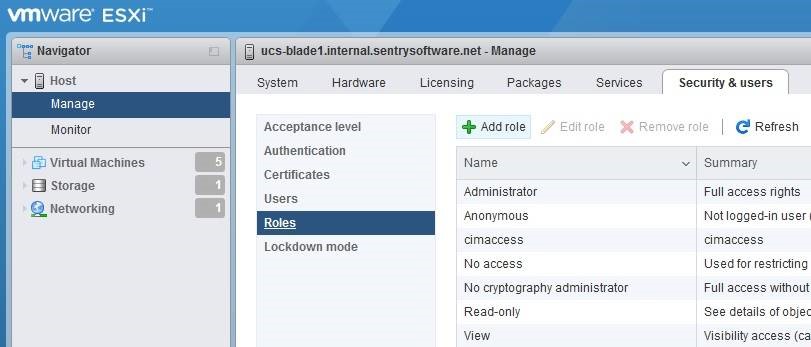 ESXi Roles