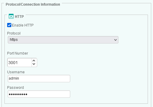 Configuring the Protocol/Connection  Information