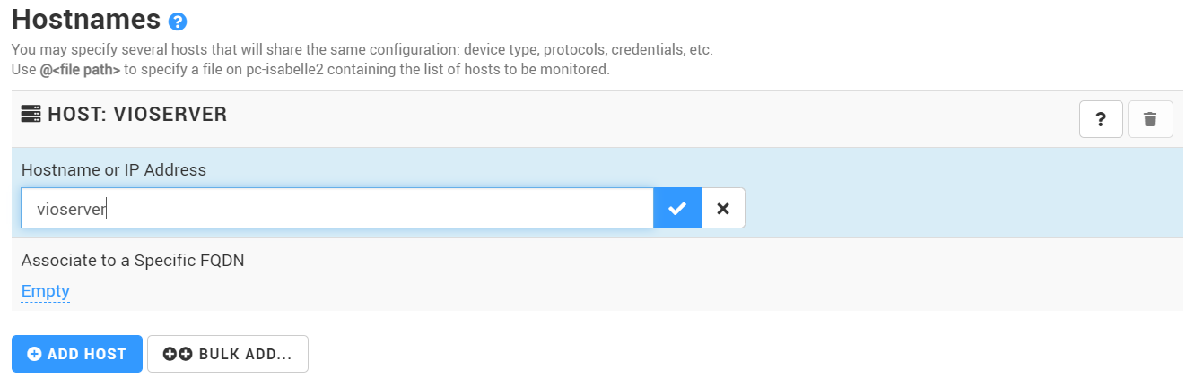 Configuring the monitoring of IBM AIX servers