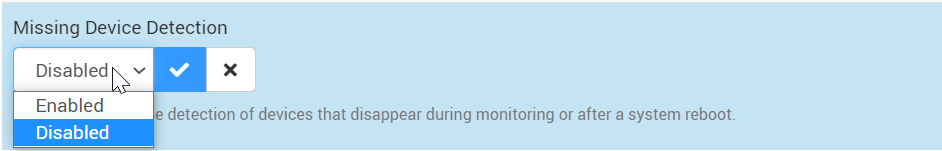 Turning off missing detection in Monitoring Studio X when monitoring LPARs