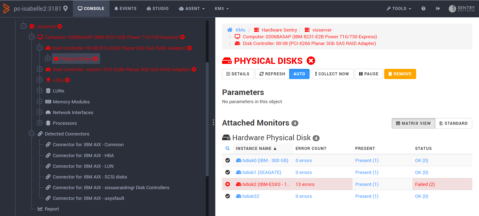 Monitoring IBM AIX servers in Monitoring Studio X