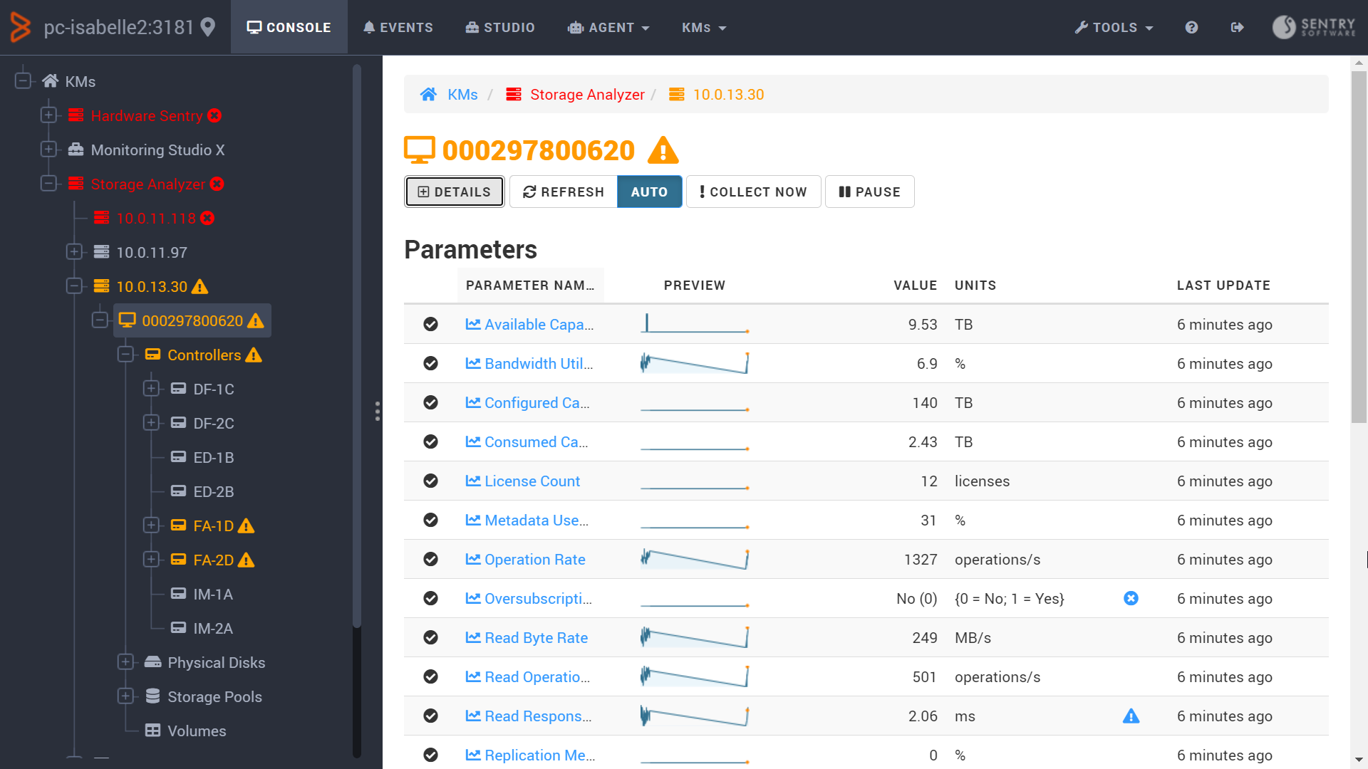 Monitoring Dell EMC Symmetrix VMAX Arrays in Monitoring Studio X