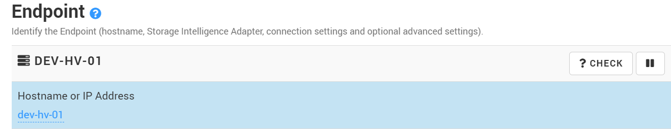 Specifying the IP address of the machine where SMI-S Provider is installed