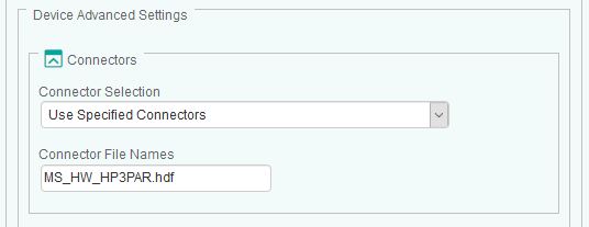 Specifying the connector to be used