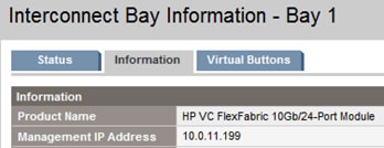 Interconnect Bay Information - Bay 1