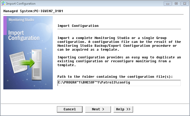 Importing the IronPort pre-built configuration