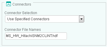 Specifying the connector the used