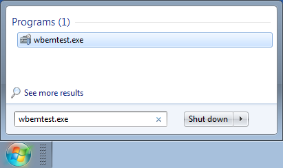 Monitoring Studio KM for PATROL - Monitoring Windows Performance Counters - Launching wbemtest.exe