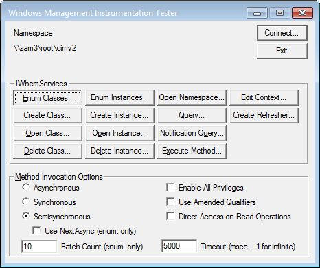 Monitoring Studio KM for PATROL - Monitoring Windows Performance Counters - wbemtest interface