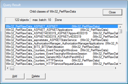 Monitoring Studio KM for PATROL - Monitoring Windows Performance Counters - wbemtest interface