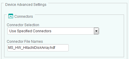 Specifying the Connector File Name to monitor Hitachi AMS, HUS, USP, and VSP