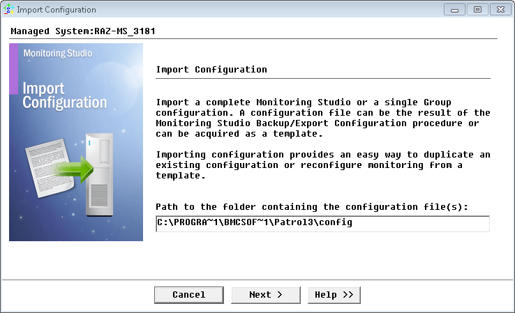 Importing the PostgreSQL database pre-built configuration