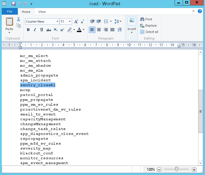 Adding the sentry_close41 line into the load file