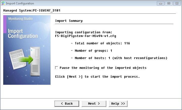 Reviewing the F5 BIG-IP System import summary