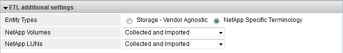 NetApp Data ONTAP ETL - Verifying the Run Configuration