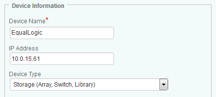 Providing the Dell EqualLogic Information