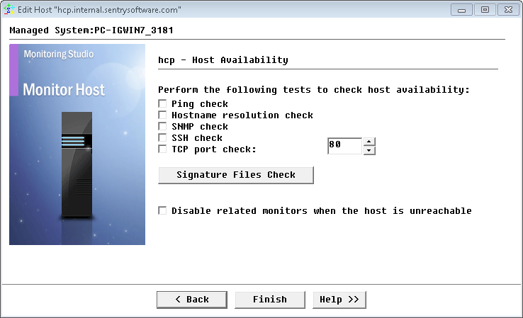 Figure 7 - Verifying host availability