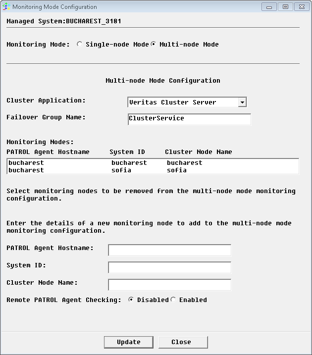 Local and Remote Monitoring Method - Configuring Multi-node Mode Monitoring