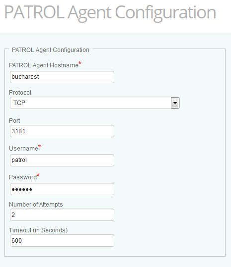 Local Monitoring Method - Setting the PATROL Agent Configuration