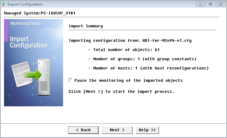 Reviewing the Import Summary