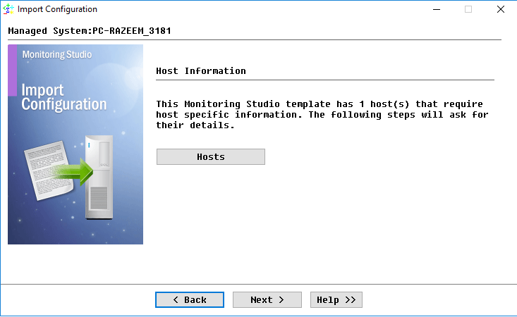 Verifying the Host information