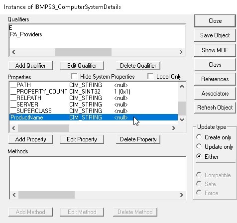 Testing Query3 - Searching for the IBMPSG_ComputerSystemDetails instance