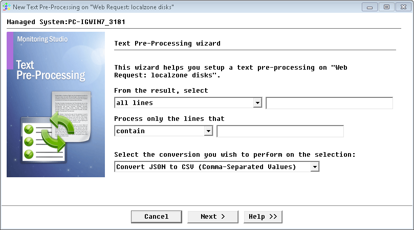 Selecting the conversion to perform