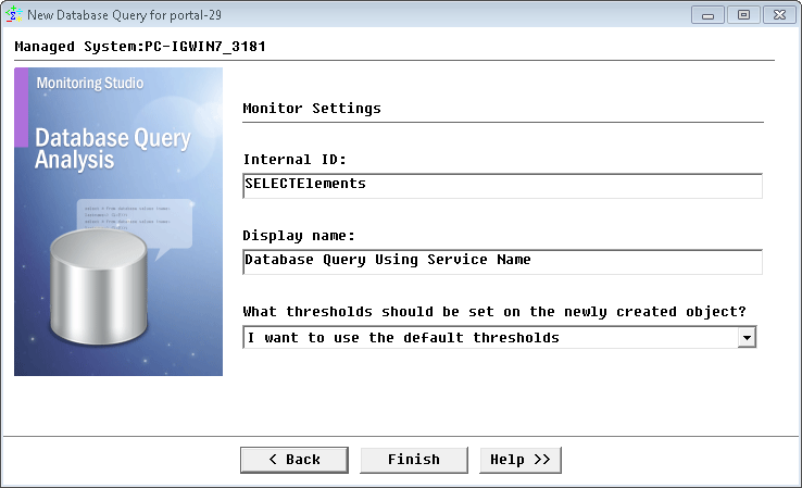 Entering the Database Server Connection Information