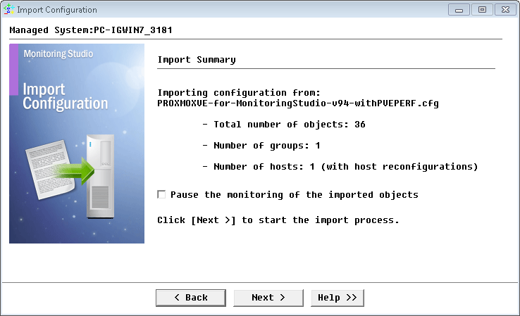 Reviewing the import summary