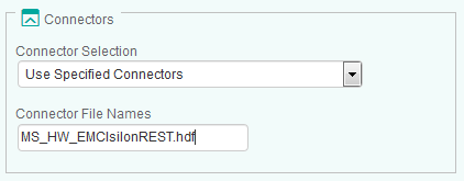 Selecting the EMC Isilon Cluster REST Connector