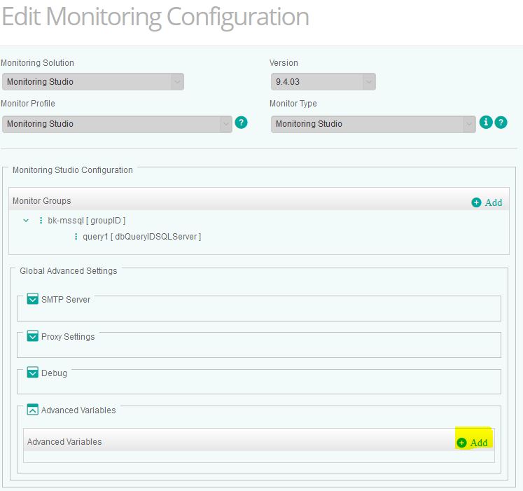 Monitoring Configuration