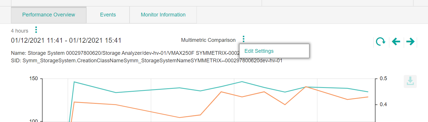 Editing the Multimetric Comparison Settings