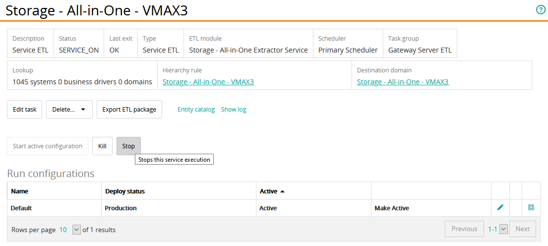 Stopping the ETL Task