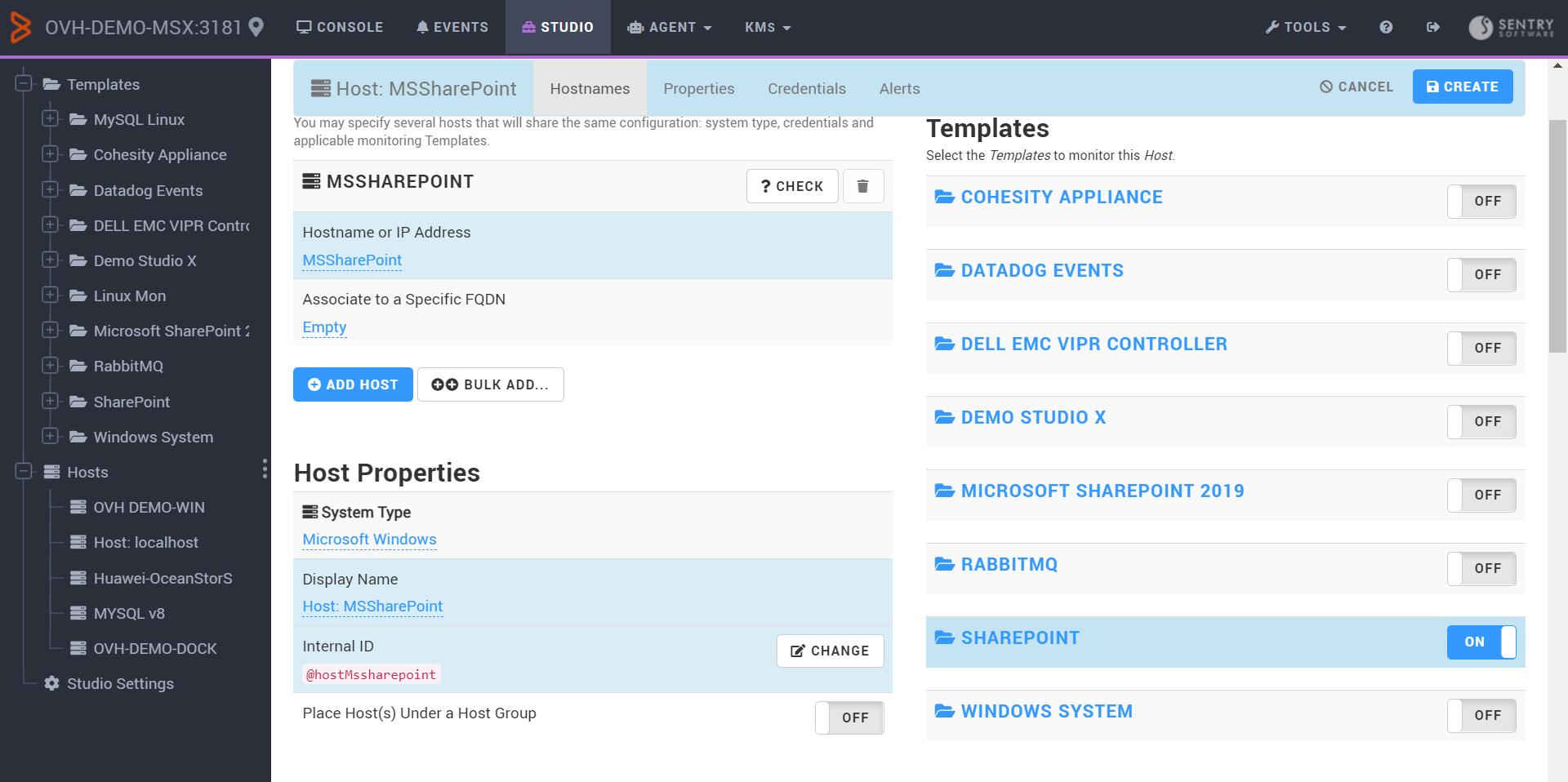 Monitoring SharePoint - Enabling the template