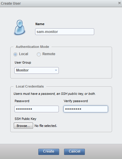 IBM SVC - Creating a Monitor-Role-User