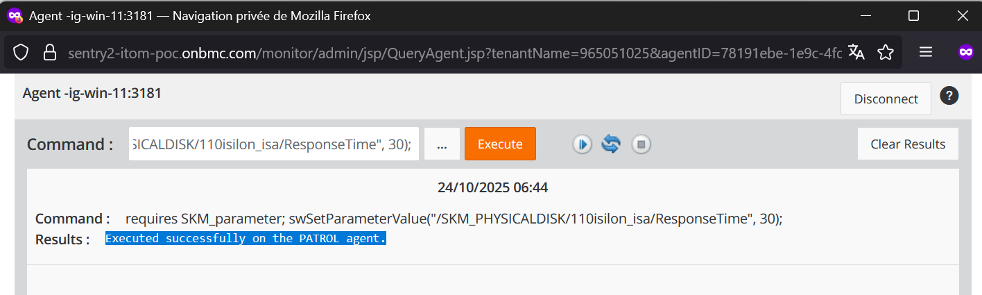 Test PATROL_EV Events – Running PSL Command